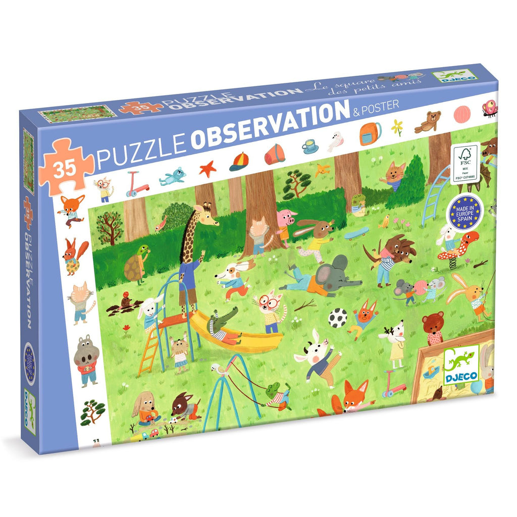 Djeco 35 Pieces Puzzle - Little Friends Garden