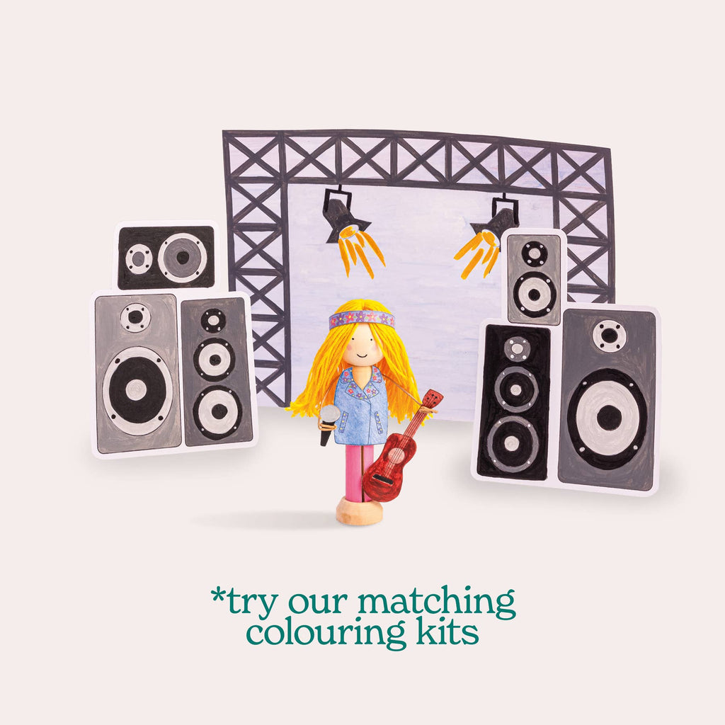 Make Your Own Popstar Craft Kit - Wooden Painting Gift Set