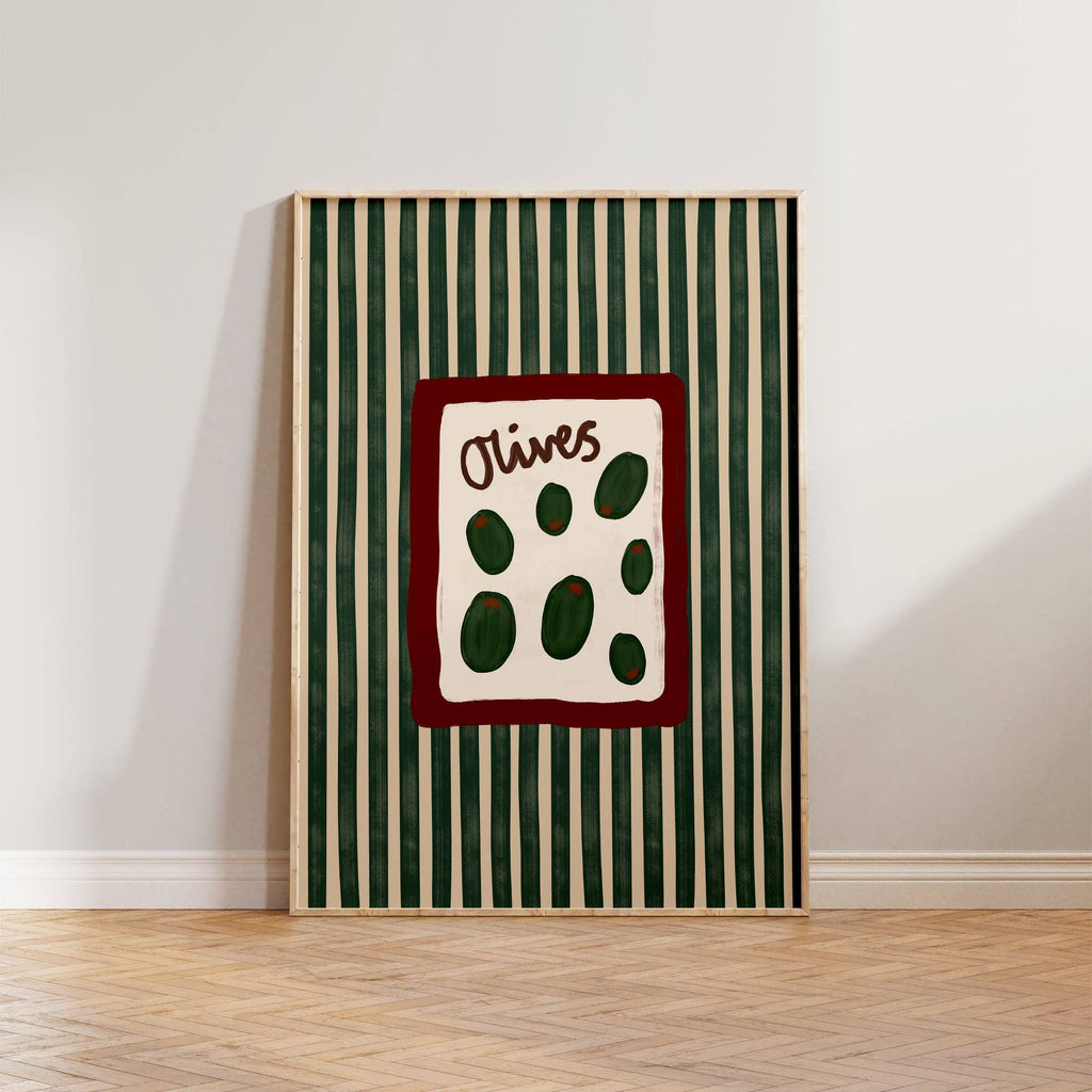 Olives Striped Print