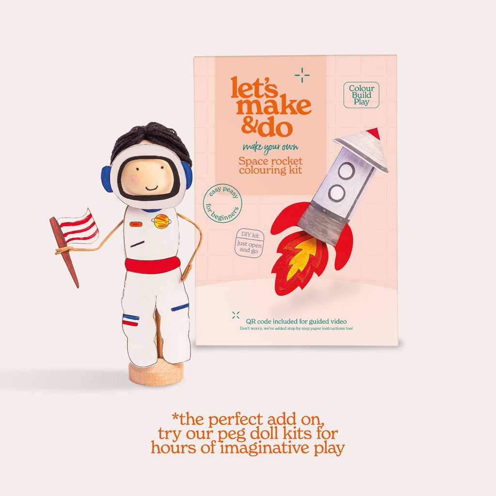 Make Your Own Space Rocket - 3D Kids Colouring Craft Kit