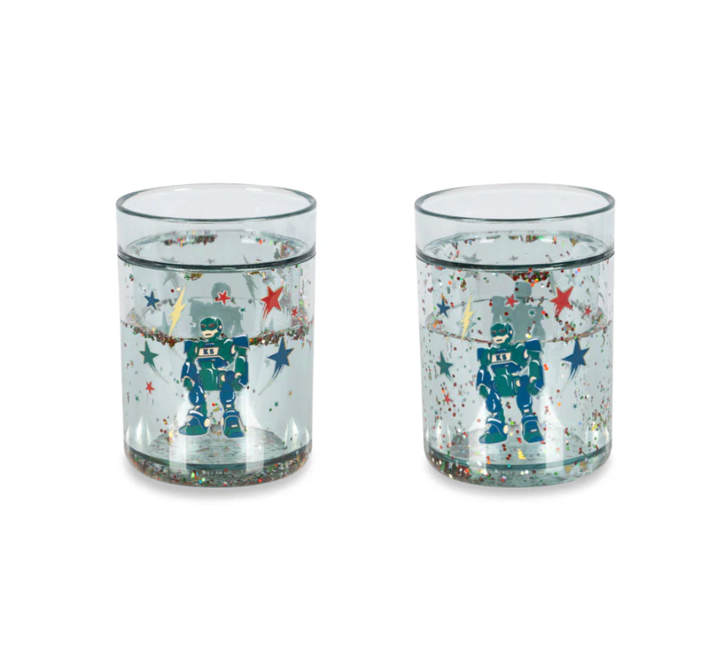 Konges Sløjd 2 Pack Glitter Cups - Hero Robot