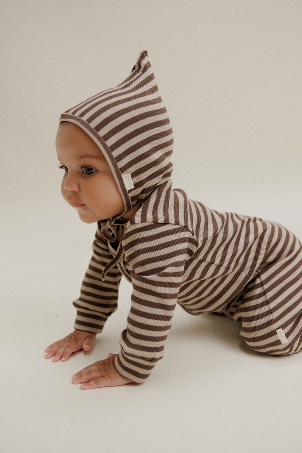 Claude & Co Pixie Acorn Stripe Bonnet