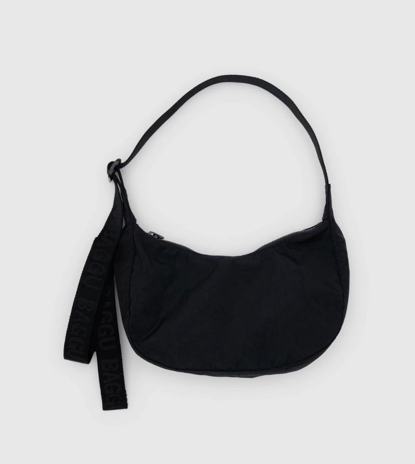 Baggu Small Nylon Crescent Bag - Black