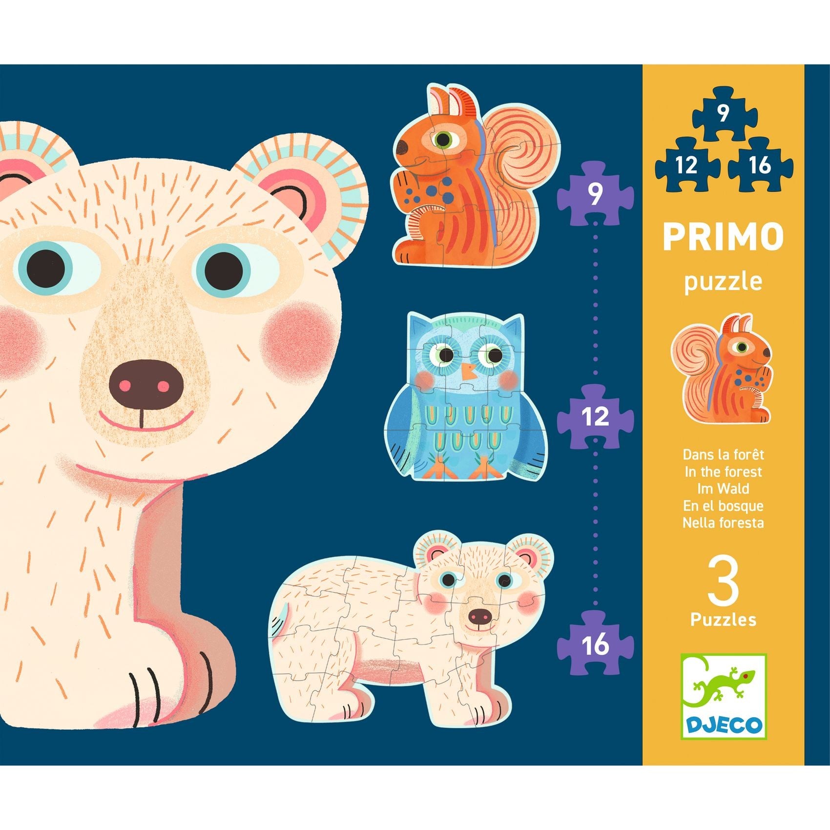 Djeco 4 Progressive Puzzles - In The Forest