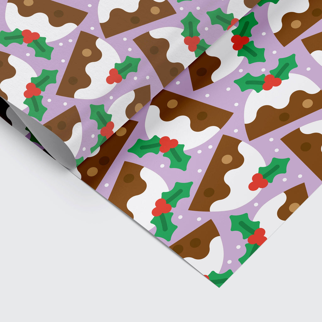 Christmas Pudding Gift Wrap | Holiday Wrapping Paper Sheets