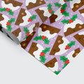 Christmas Pudding Gift Wrap | Holiday Wrapping Paper Sheets