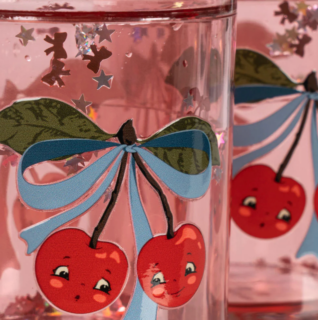 Konges Sløjd 2 Pack Glitter Cups - Cherry Bow