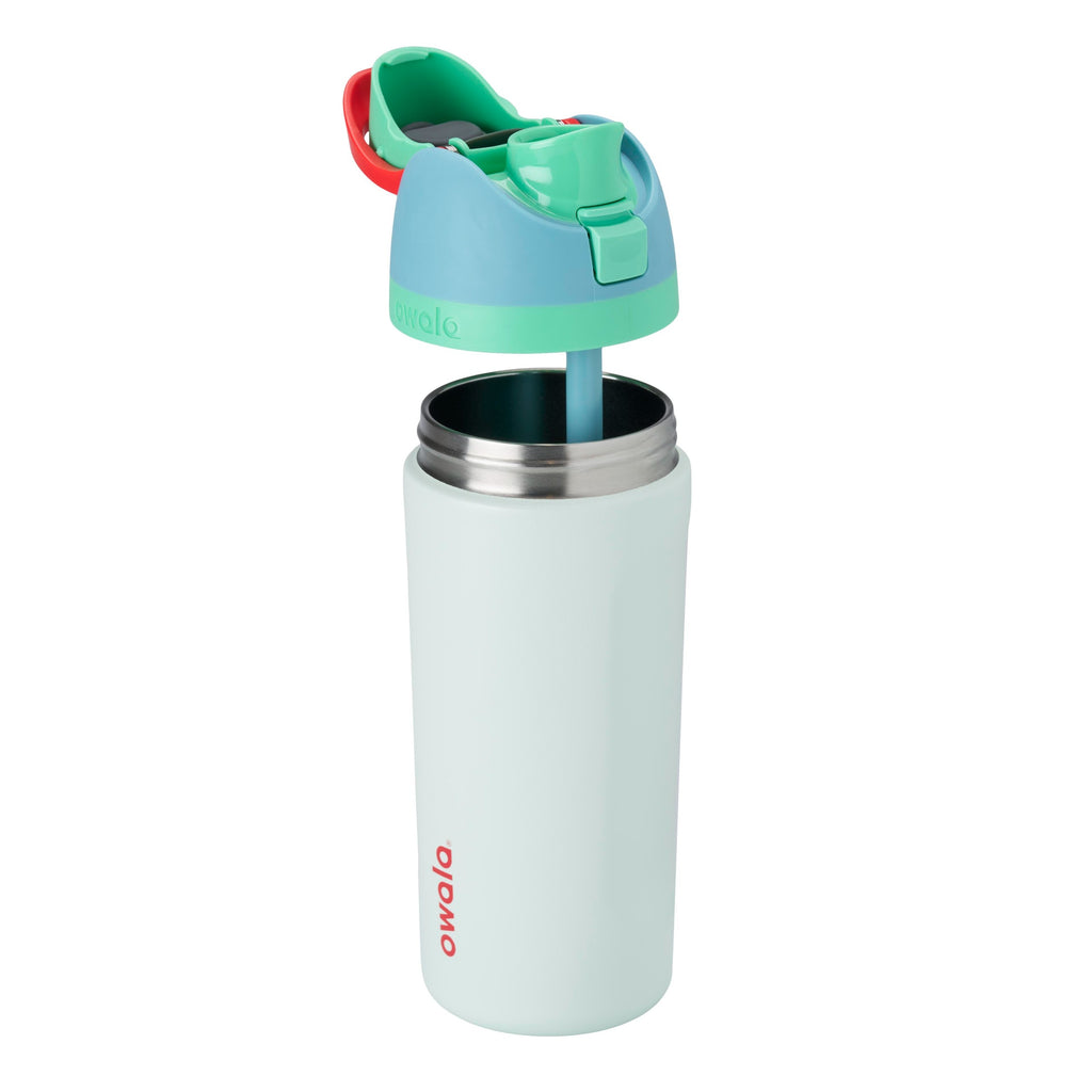 Owala Kids'FreeSip® 16oz Water Bottle Blue/Green Rainforest
