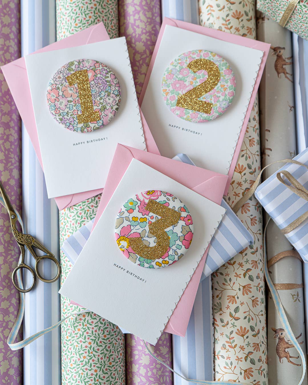 Birthday Badge Age 1 - Liberty Michelle Fabric