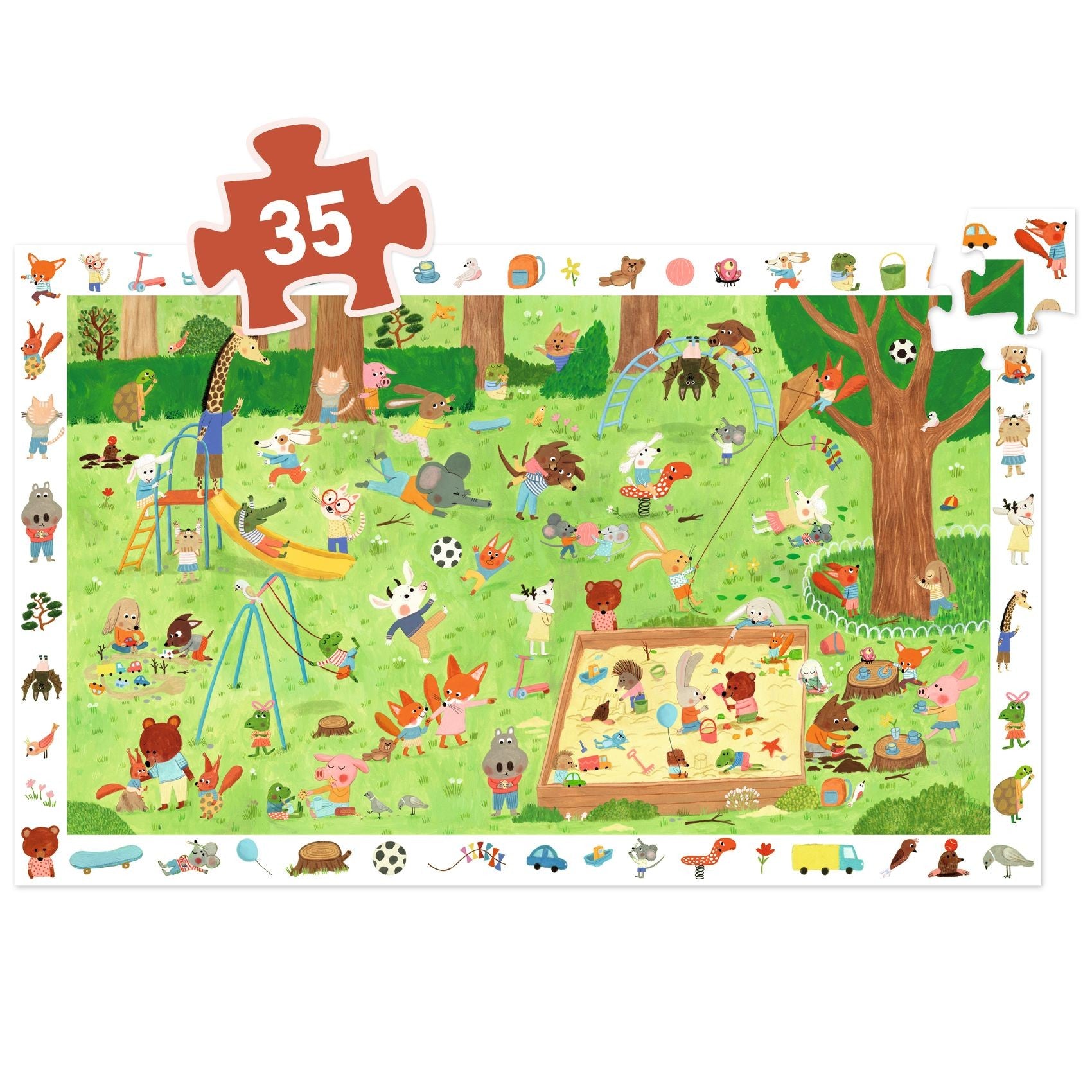 Djeco 35 Pieces Puzzle - Little Friends Garden