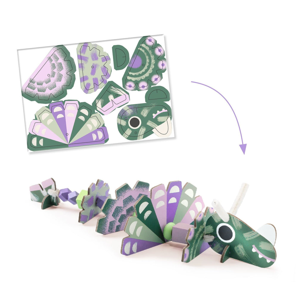 Djeco Chenille Wire Threading Terrible Dinos