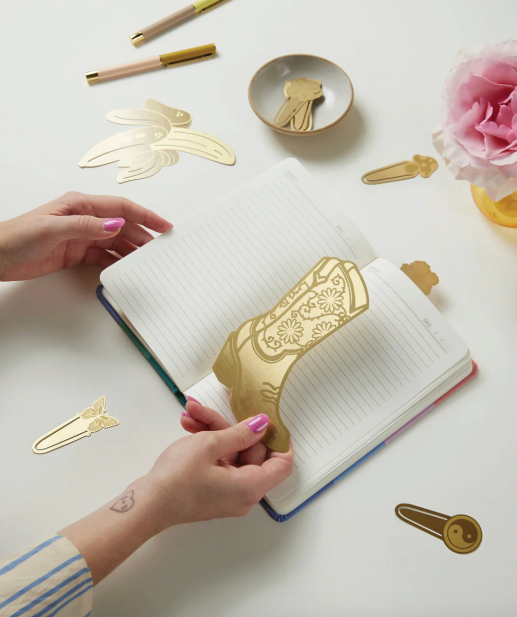 Brass Bookmark - Cowgirl Boot