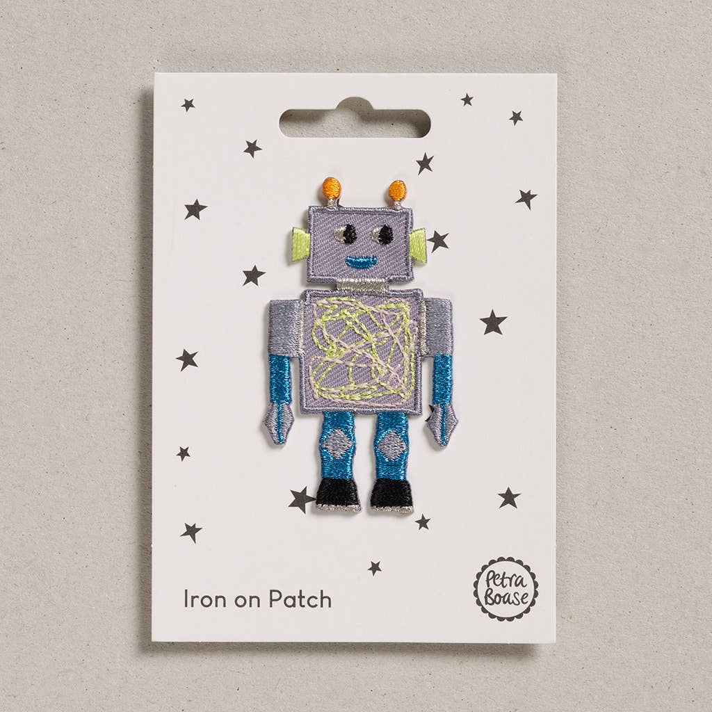Robot Iron-On Embroidered Patch
