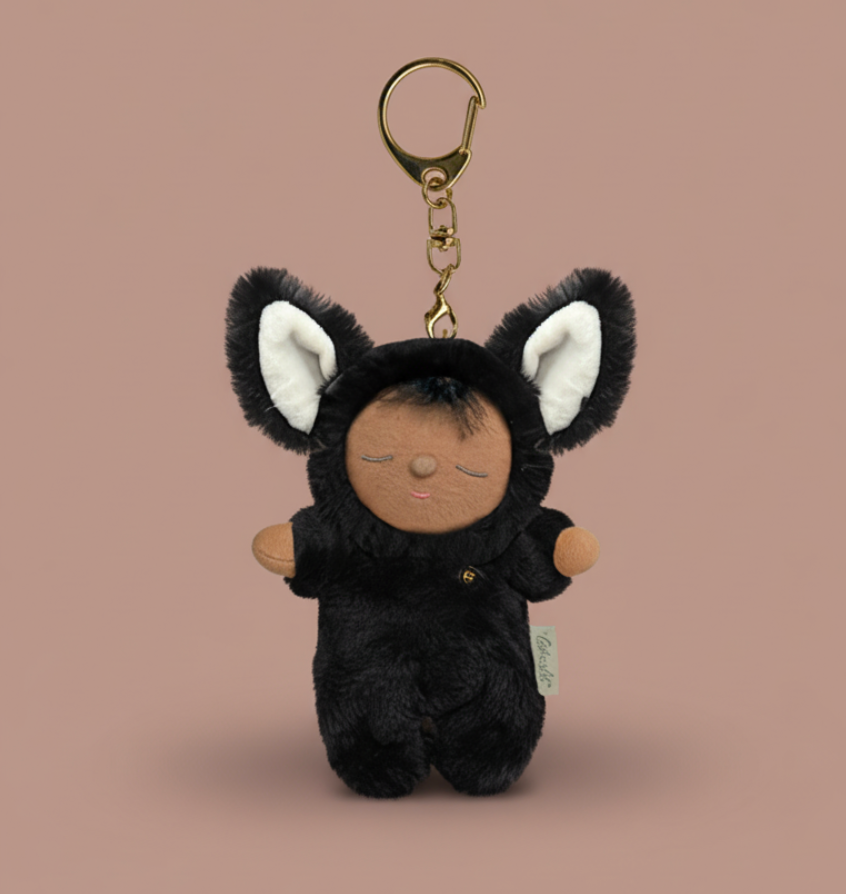Dinkum Dolls Cozy Bag Charm - Cat Nox Black