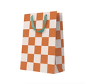 Ohh Deer Burnt Sienna Checkerboard Large Gift Bag