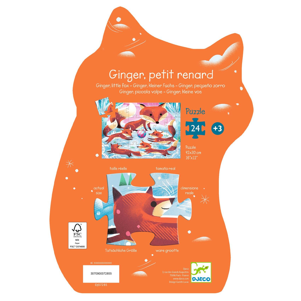 Djeco Ginger, Little Fox 24 Piece Silhouette Jigsaw Puzzle