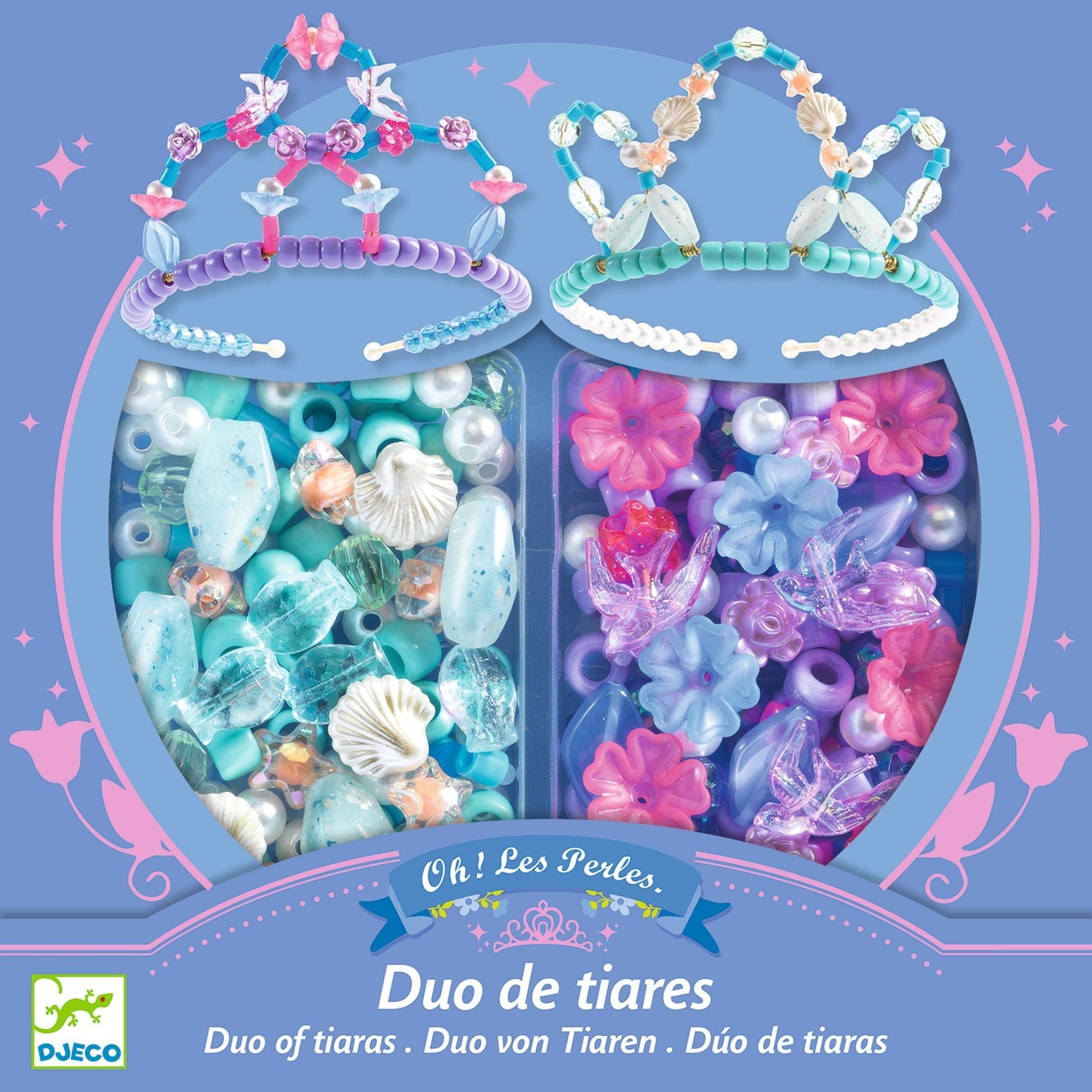 Djeco - Duo of Tiaras Beads craft kit