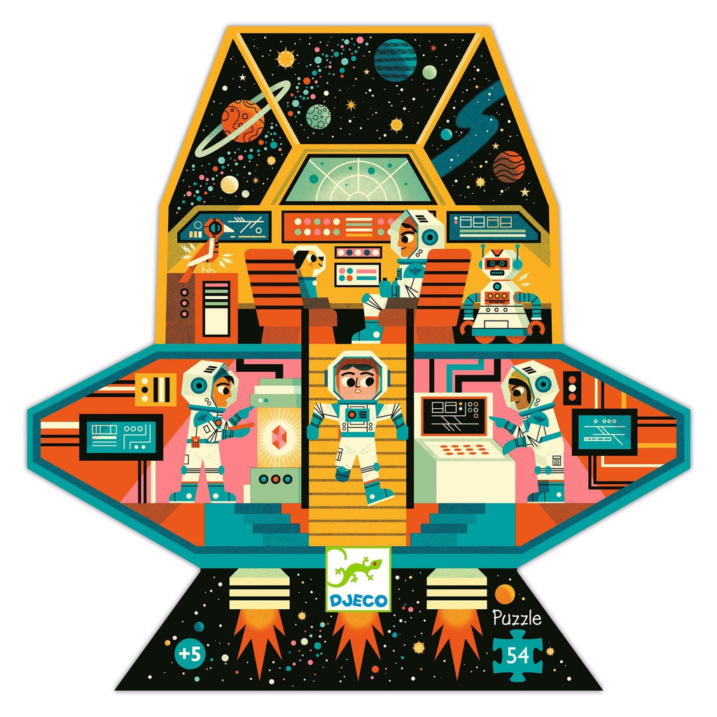 Djeco Silhouette 54 Piece Puzzle - Space Station