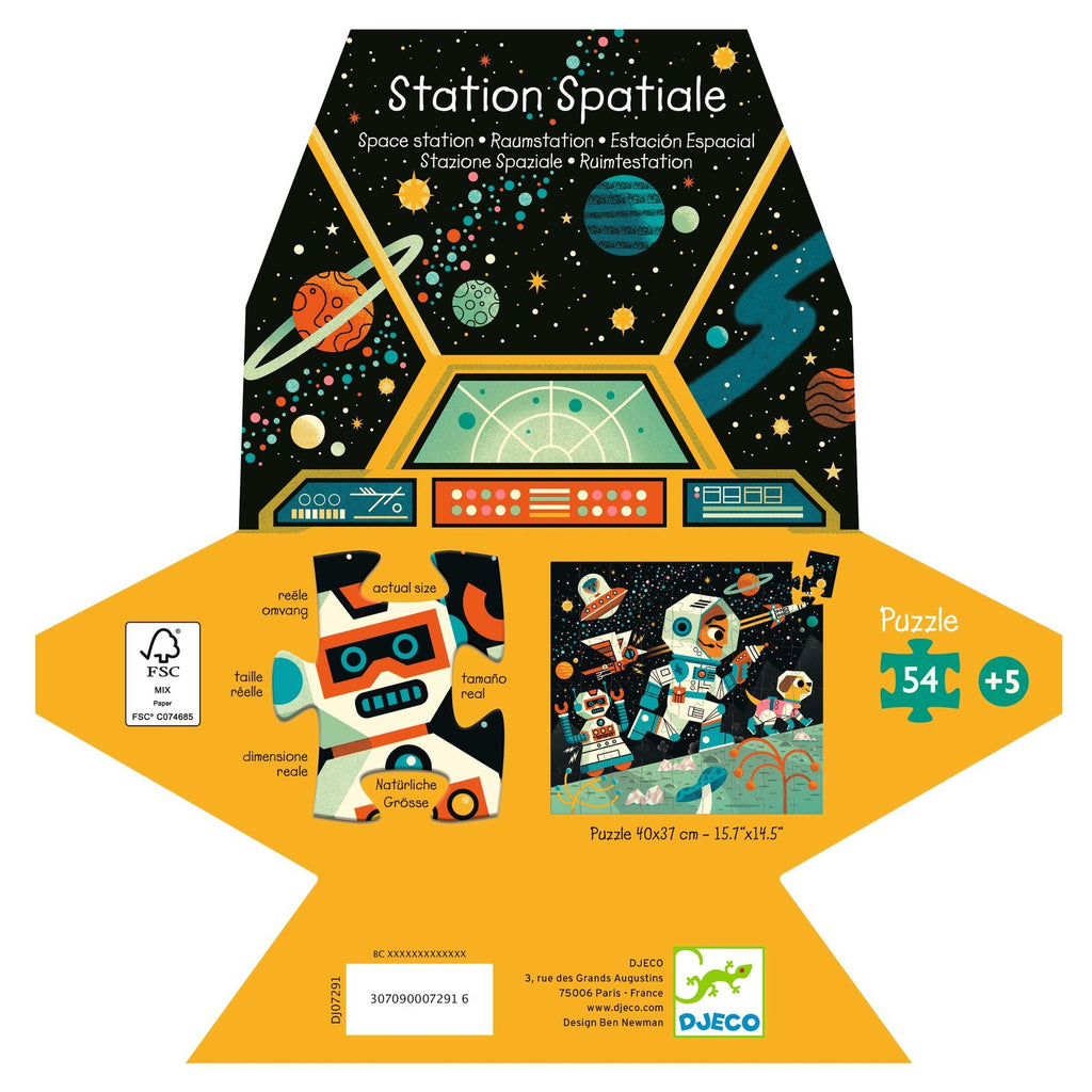 Djeco Silhouette 54 Piece Puzzle - Space Station