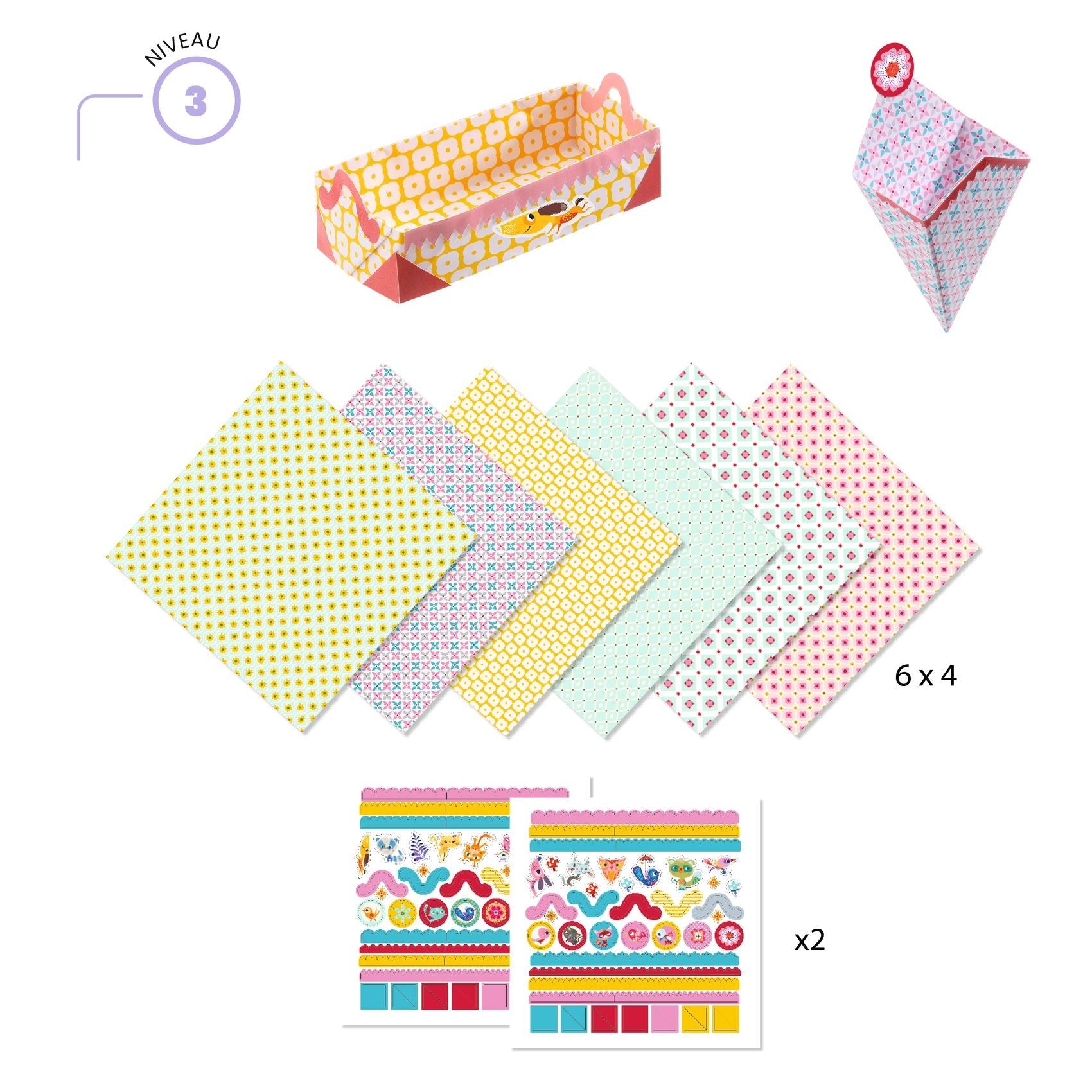 Djeco Origami Craft Set - Small Boxes