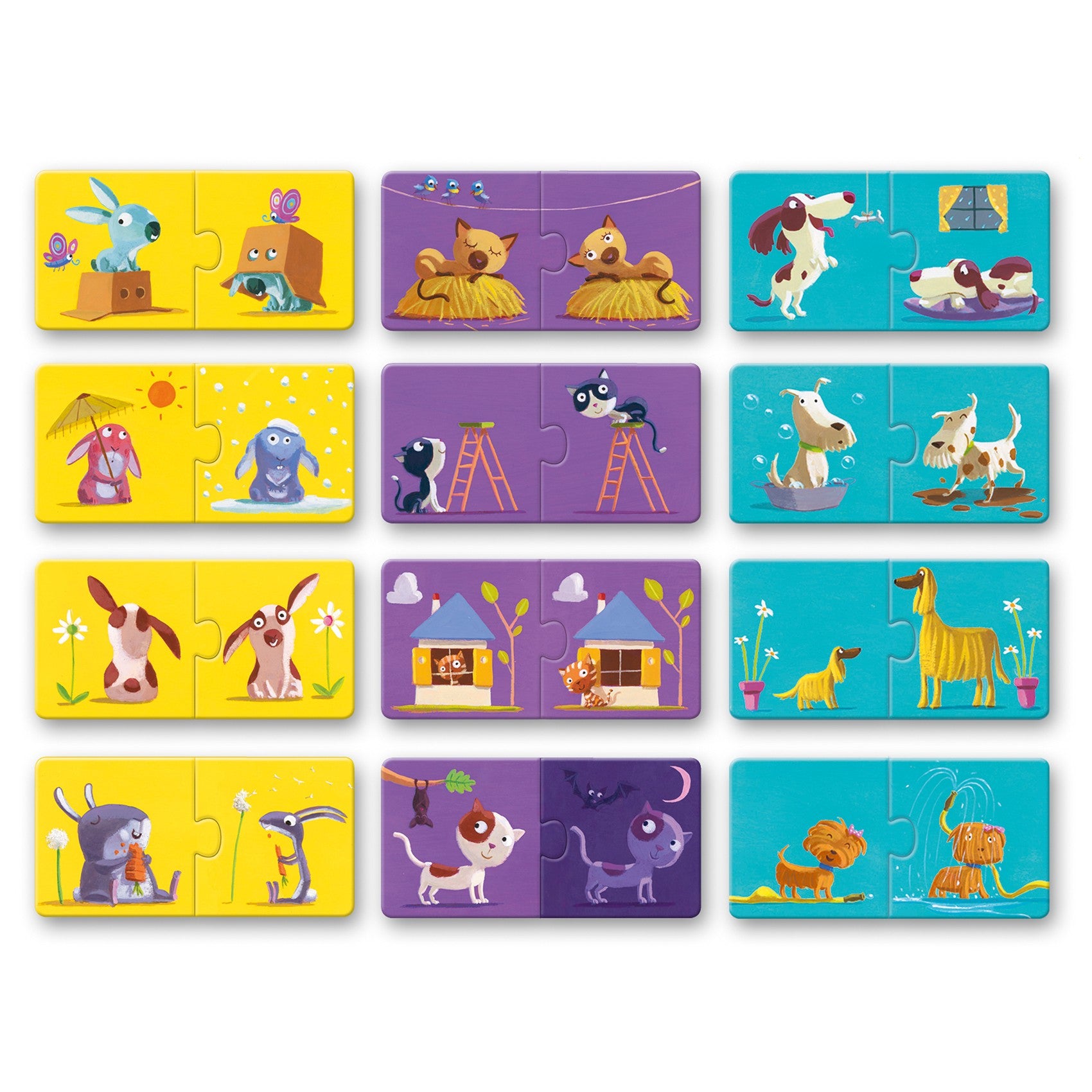 Djeco 12 Duo Puzzles - Opposites