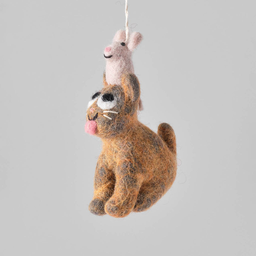 Clint, Cat Hanging Felt Ornament