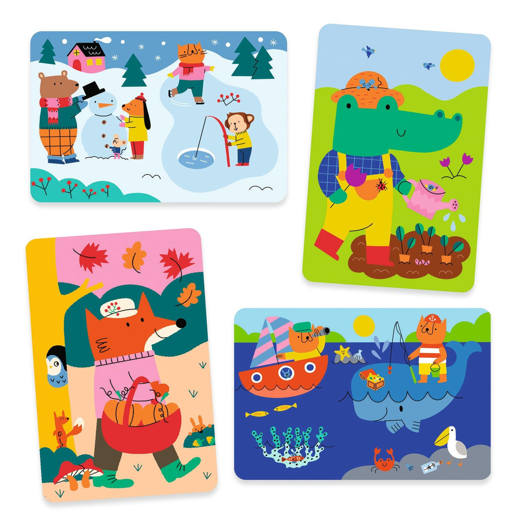 Djeco Magic Water Colouring Boards - Four Seasons