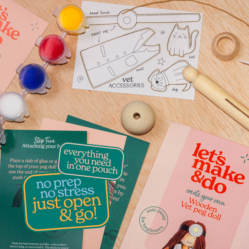Make Your Own Vet Craft Kit - Wooden Painting Gift Set