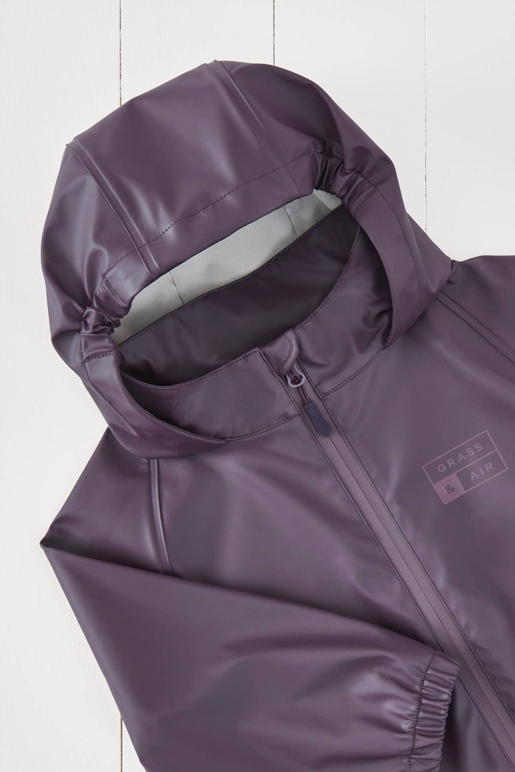 Grass & Air Amethyst Purple Kids Rain Jacket