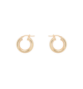 Anna + Nina Thick Plain Hoop Earrings