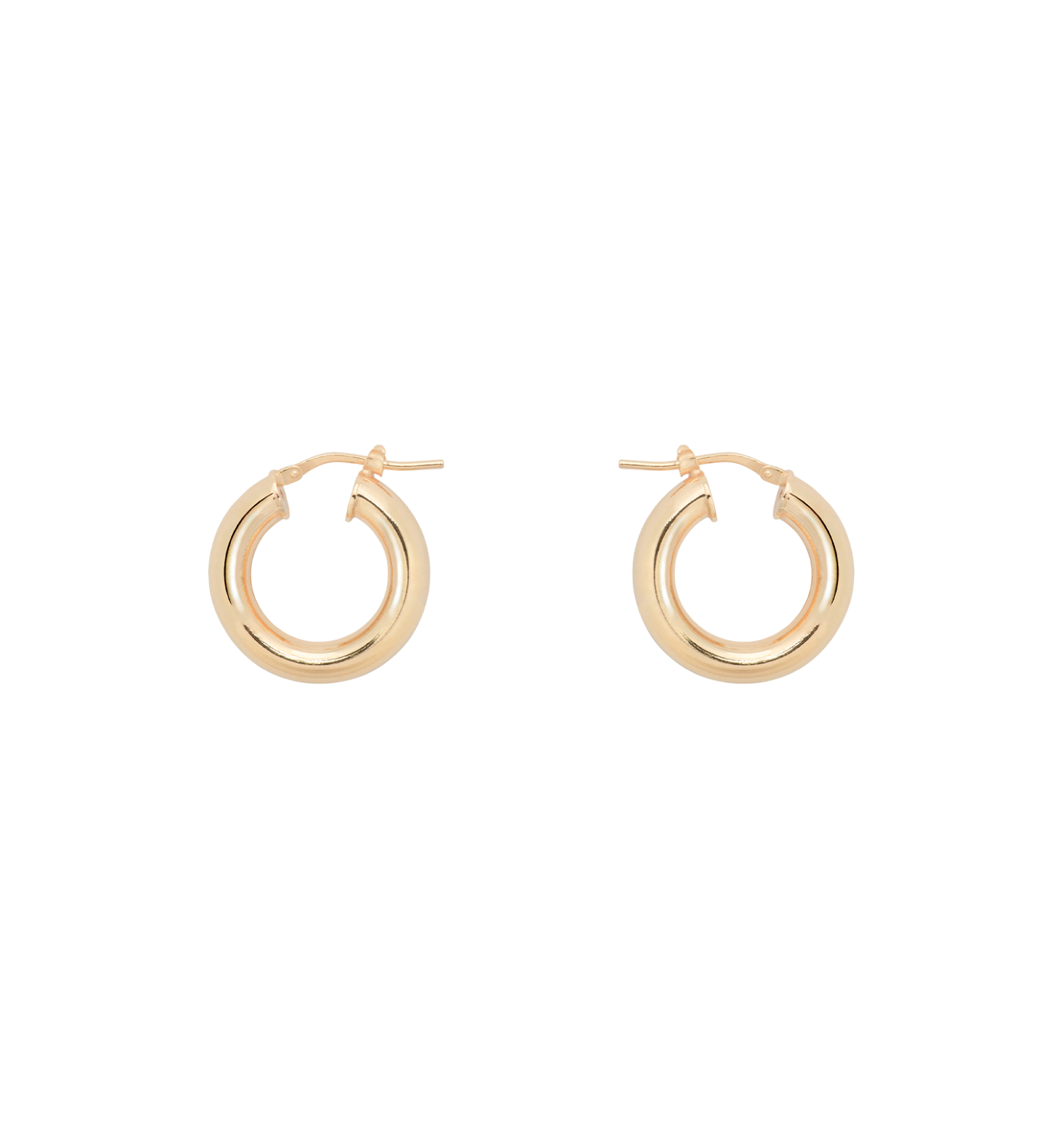Anna + Nina Thick Plain Hoop Earrings