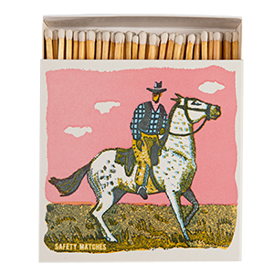 Archivist Pink Cowboy Matches | Square - Safety Matches
