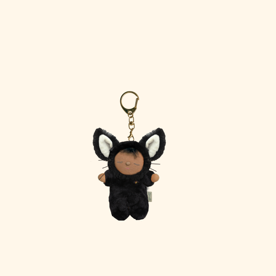 Dinkum Dolls Cozy Bag Charm - Cat Nox Black
