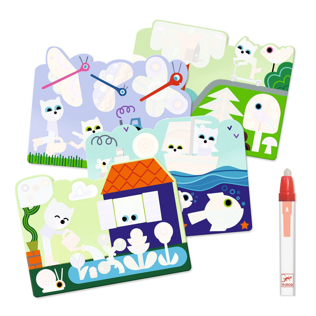 Djeco Magic Colouring Set - Hidden In The Garden