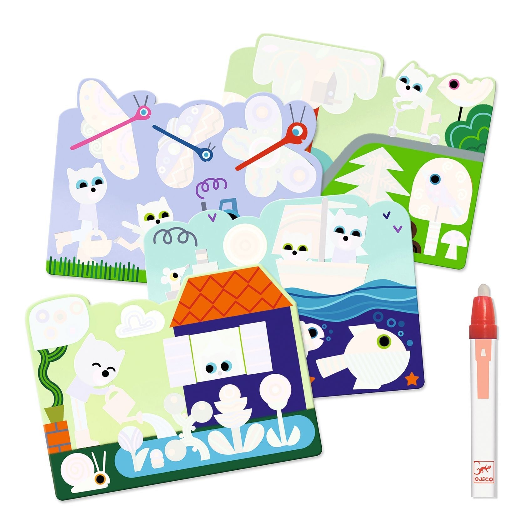 Djeco Magic Colouring Set - Hidden In The Garden