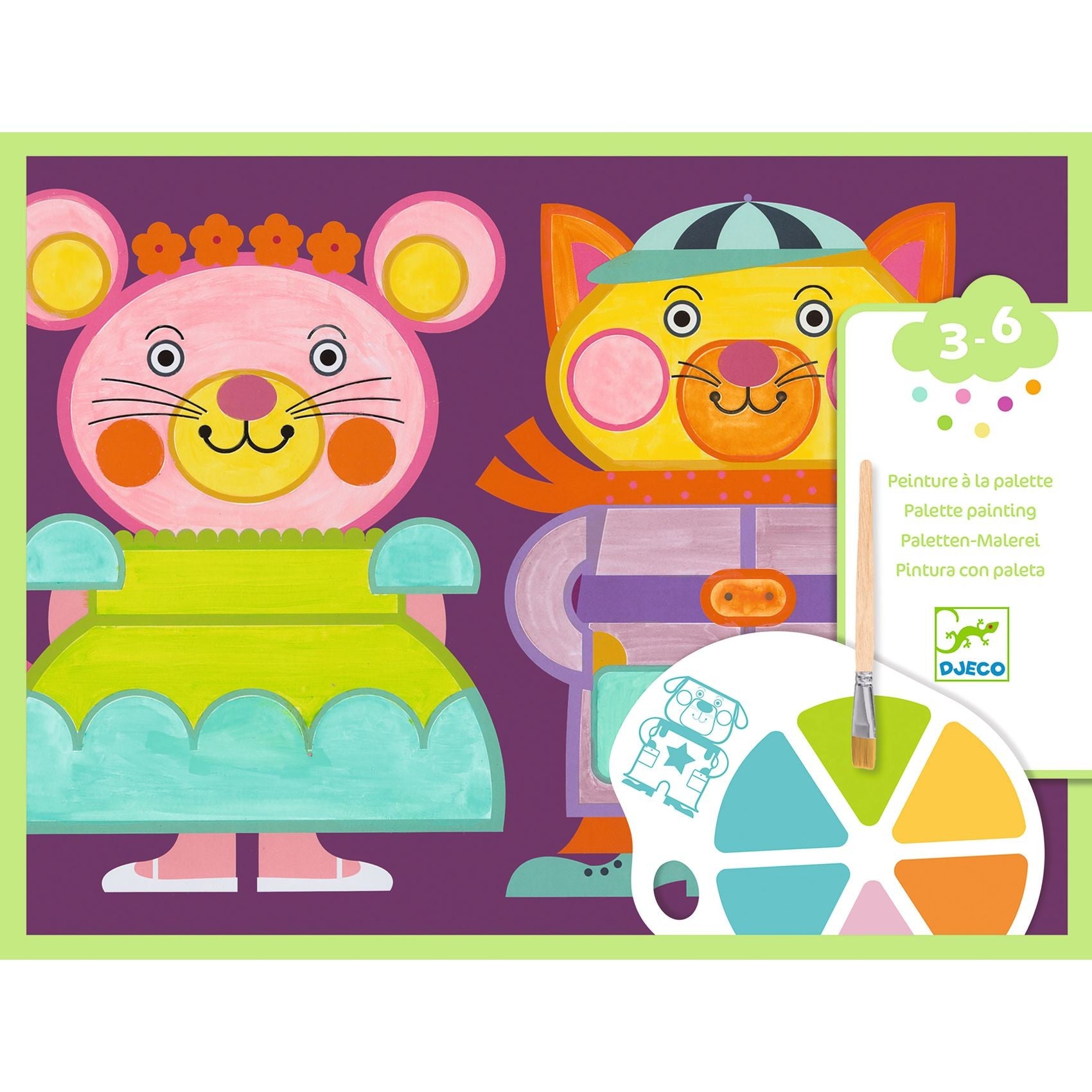 Djeco Colouring Set - Palette Painting - Chubby Cheeks