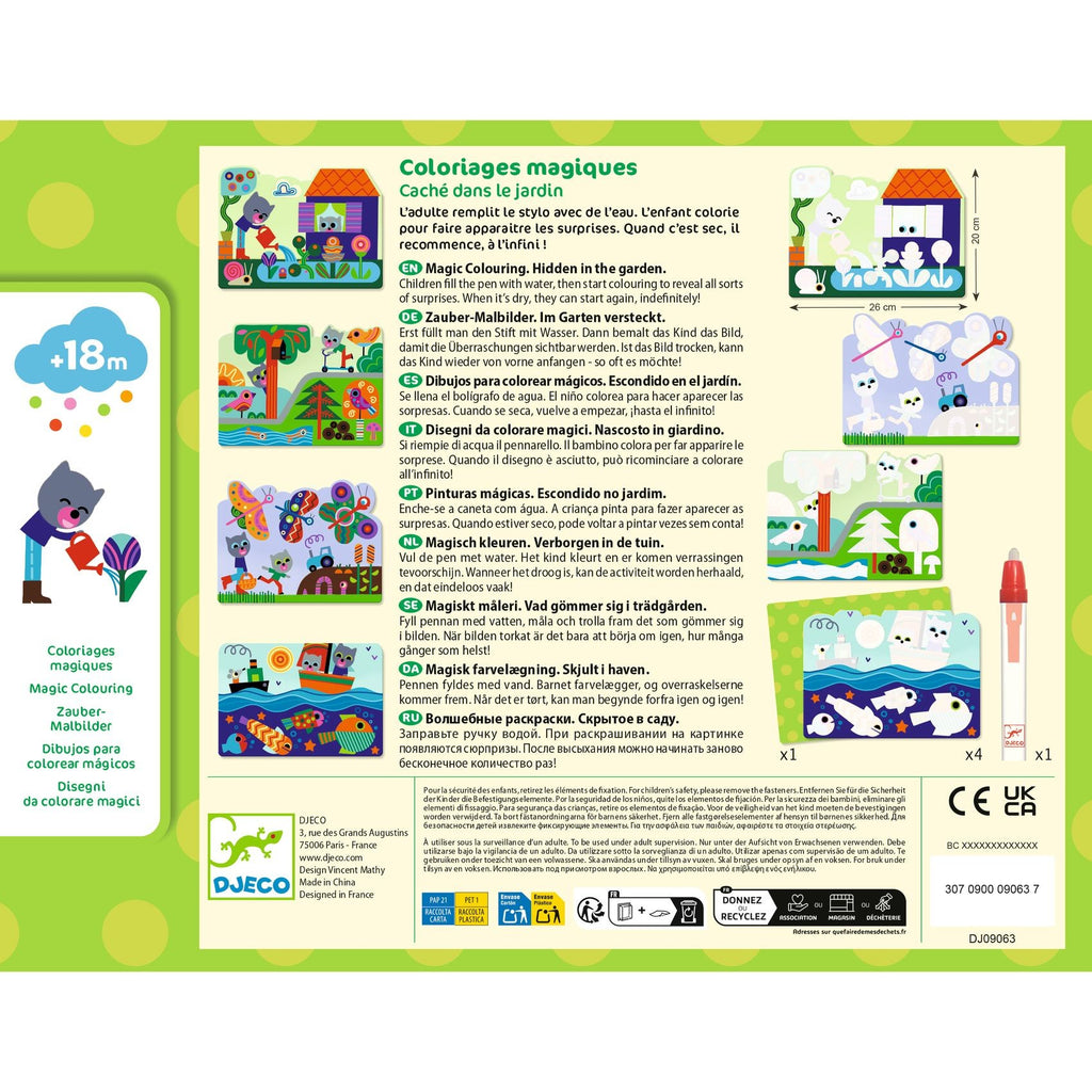 Djeco Magic Colouring Set - Hidden In The Garden