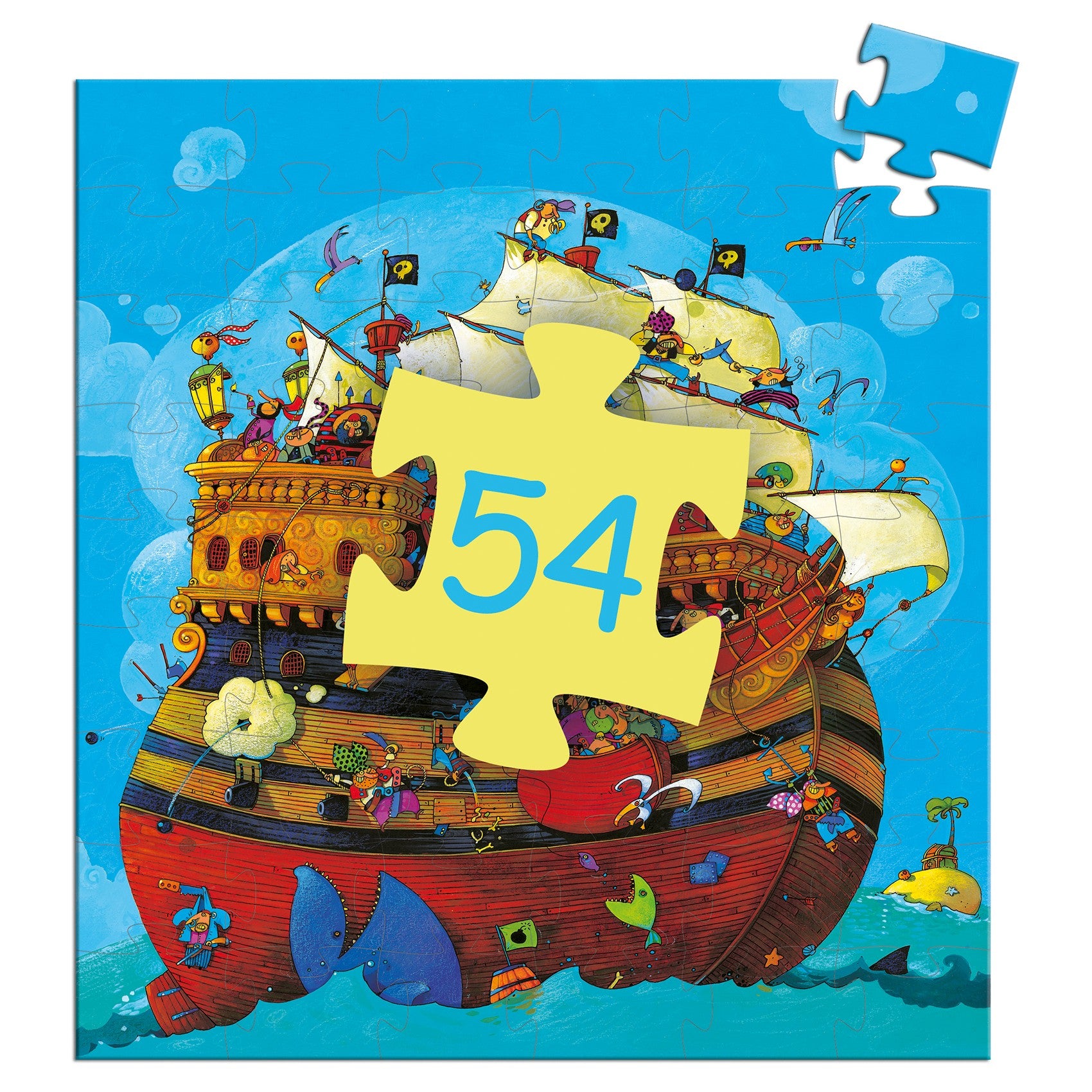 Djeco Silhouette 54 Piece Puzzle - Barbarossas Boat