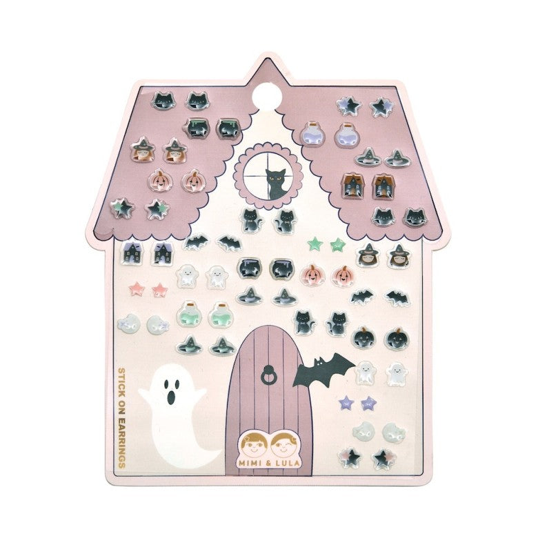 Mimi & Lula Haunted House Stick On Earrings