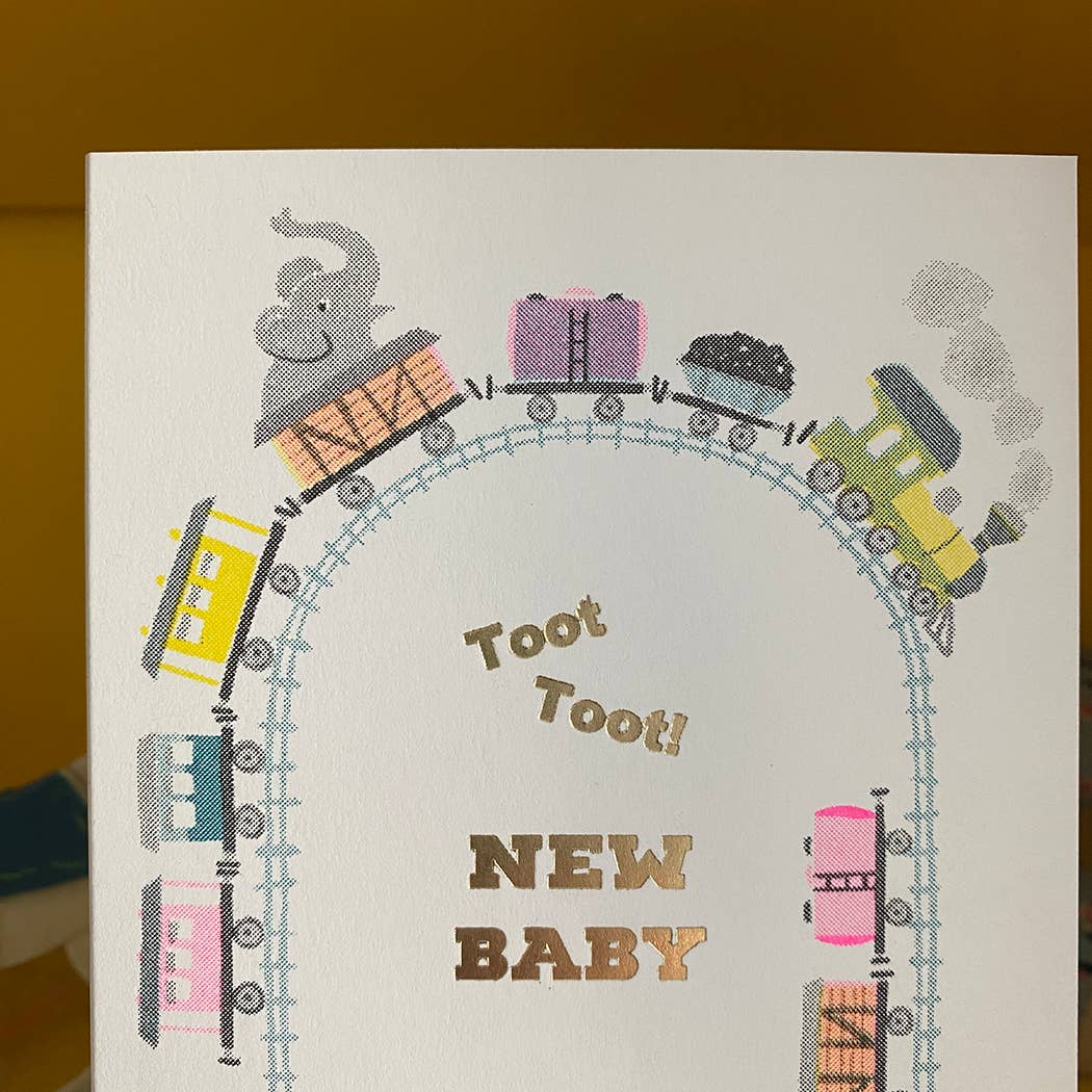 New Baby Cards - Toot Toot Train