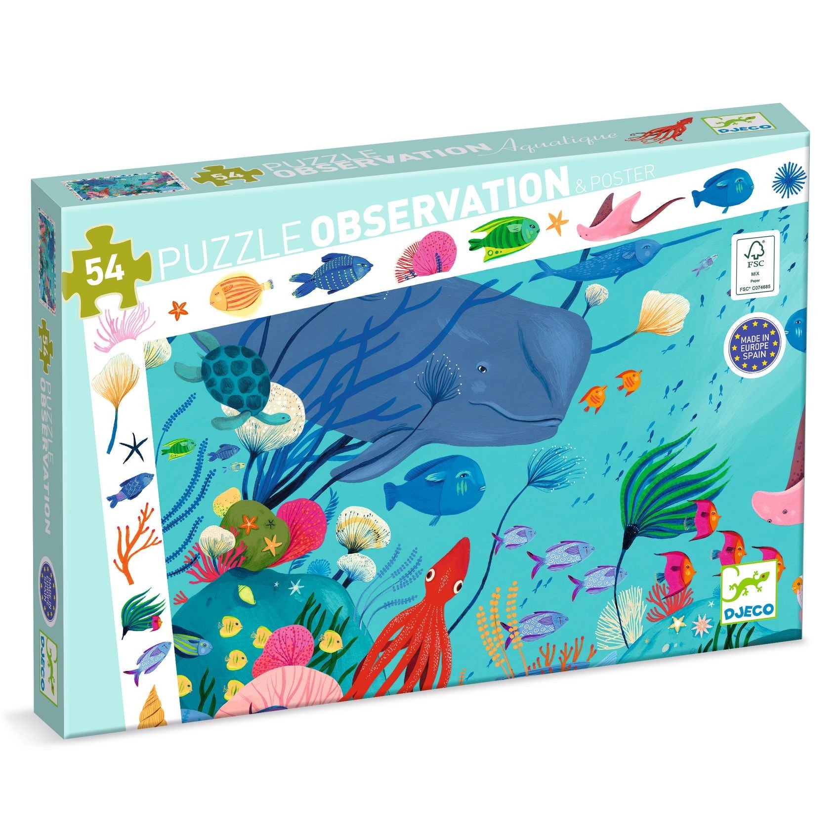 Djeco 54 Piece Aquatic Jigsaw Puzzle