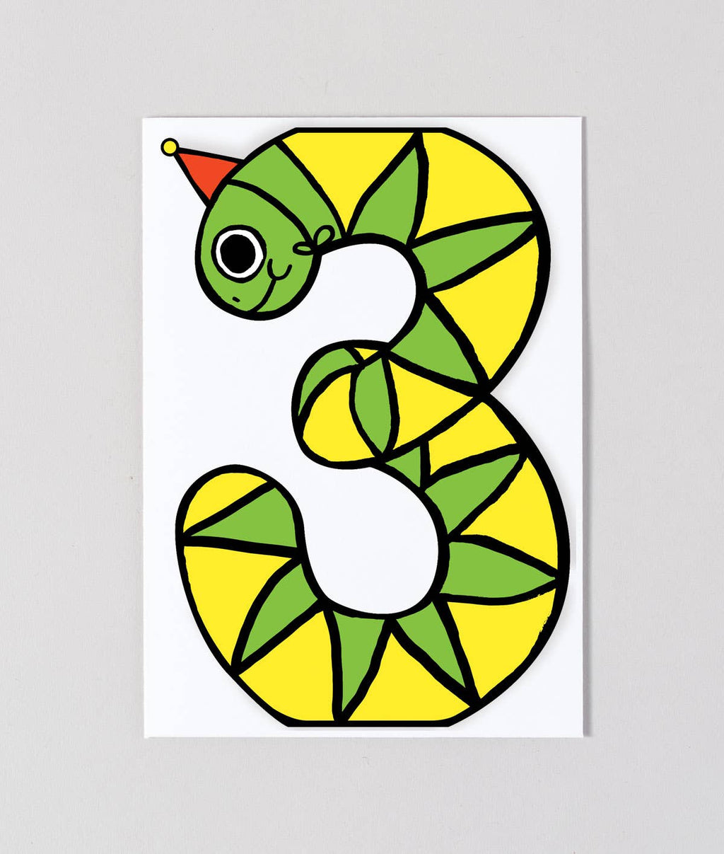 Snake 3rd Birthday Card