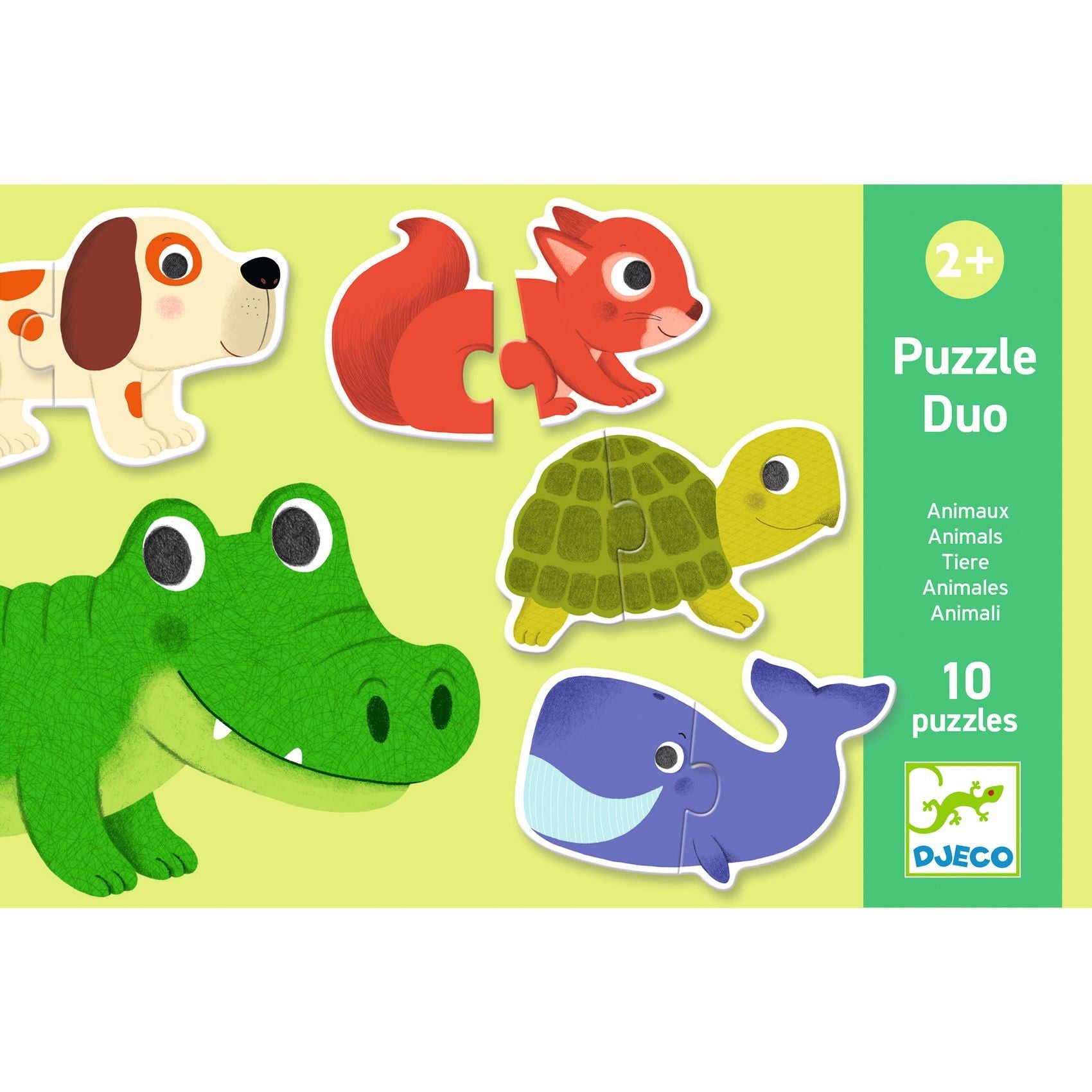 Djeco 10 Duo Puzzles - Animals