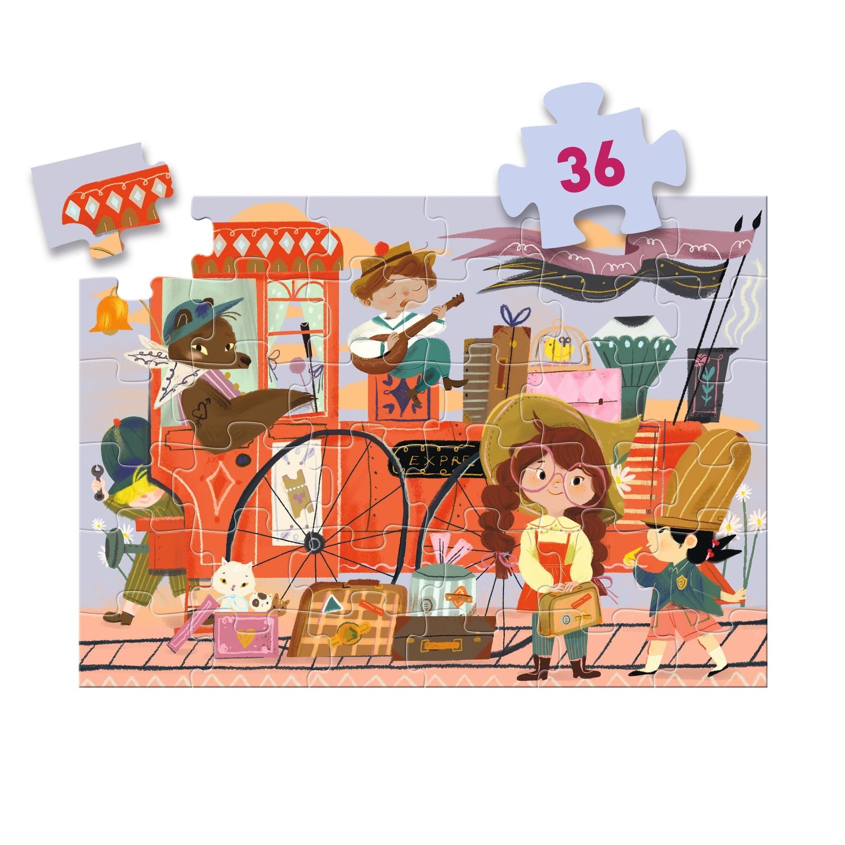 Djeco Mia's Journey 36 Piece Silhouette Jigsaw Puzzle