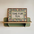 Time for Tea Checkerboard Art Print