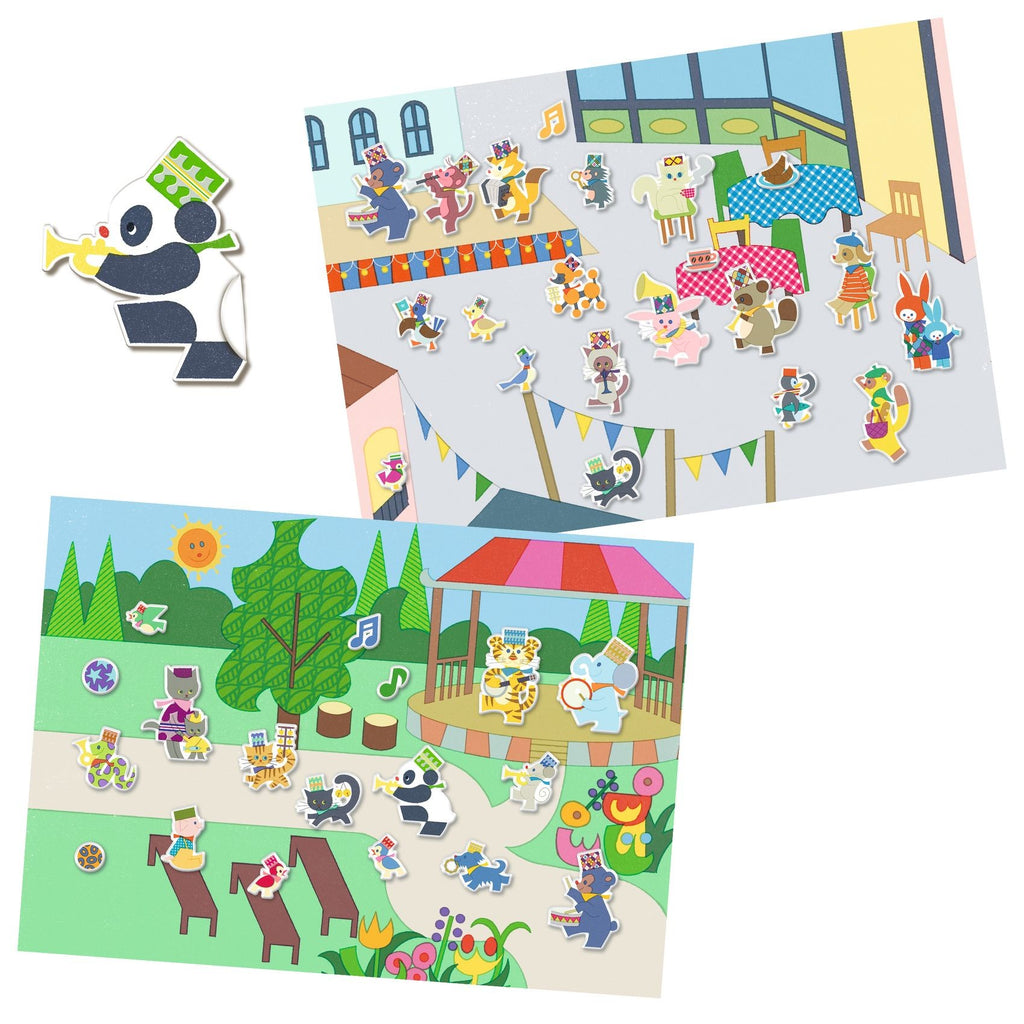 Djeco Repositionable Stickers Board - Fanfare