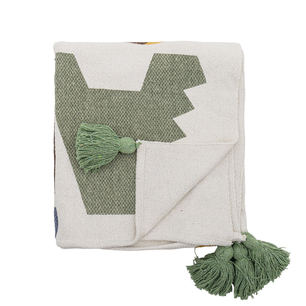 Bloomingville Memmo Throw, Multi, Recycled Cotton