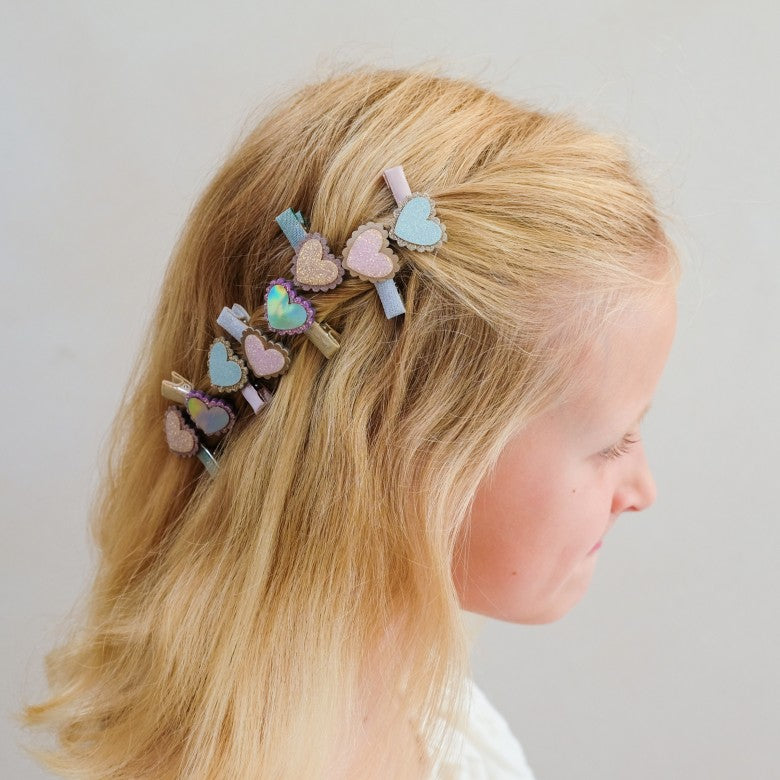 Mimi & Lula Scalloped heart salon hair clips