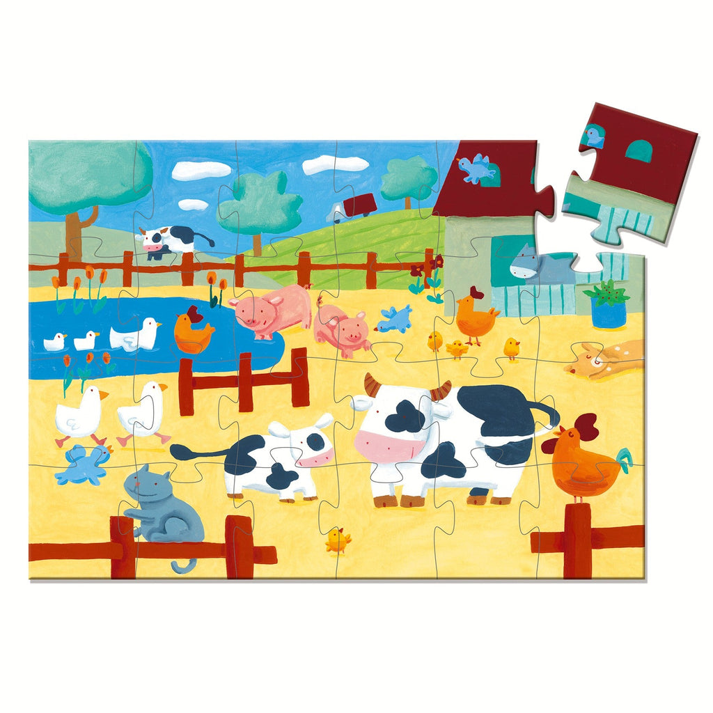 Djeco The Cows on the Farm Silhouette Puzzle 24 pcs