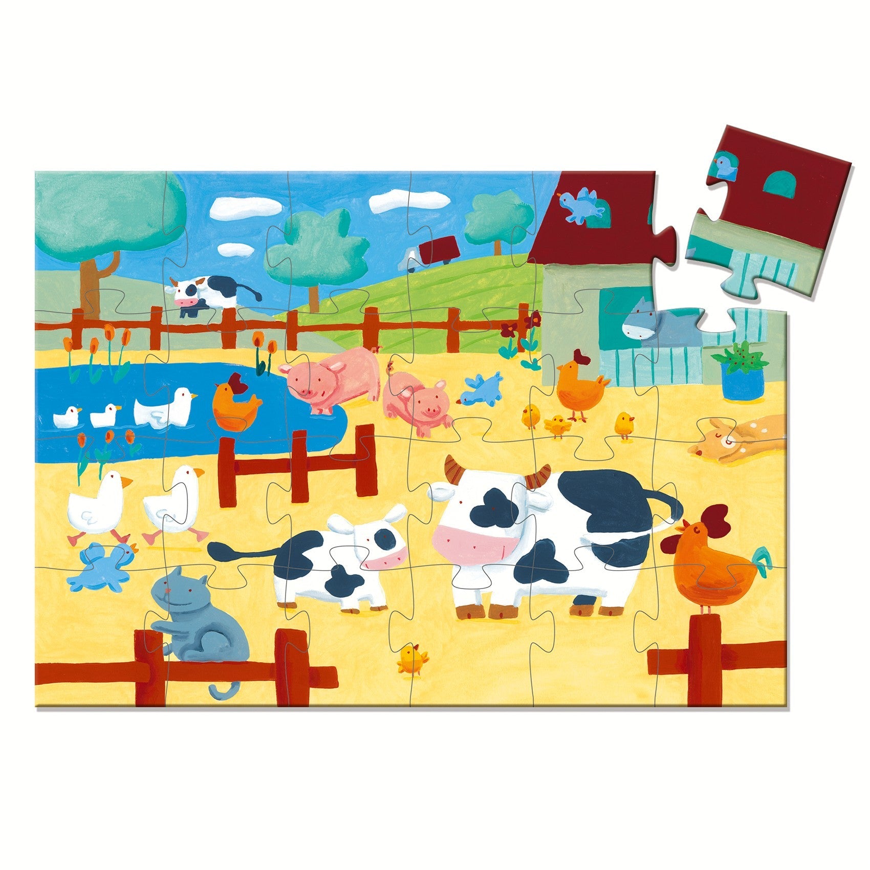 Djeco The Cows on the Farm Silhouette Puzzle 24 pcs